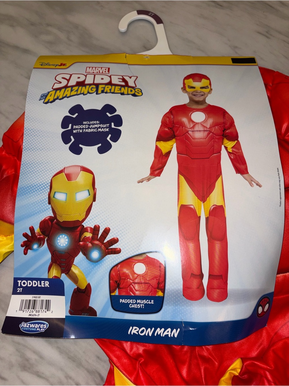 NWT Marvel Spidey & His Amazing Friends Iron Man Costume Toddler 2T
